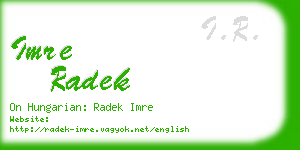 imre radek business card